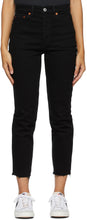 Re/Done Black 90s High-Rise Ankle Crop Jeans - Re / FAIT NOIR 90 SUR LES JEANS DE CHAISSE DE CHAISSE HAUTE RESUME - RE / 완료 블랙 90S 고층 발목 자르기 청바지