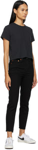 Re/Done Black 90s High-Rise Ankle Crop Jeans