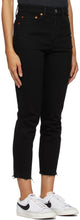 Re/Done Black 90s High-Rise Ankle Crop Jeans