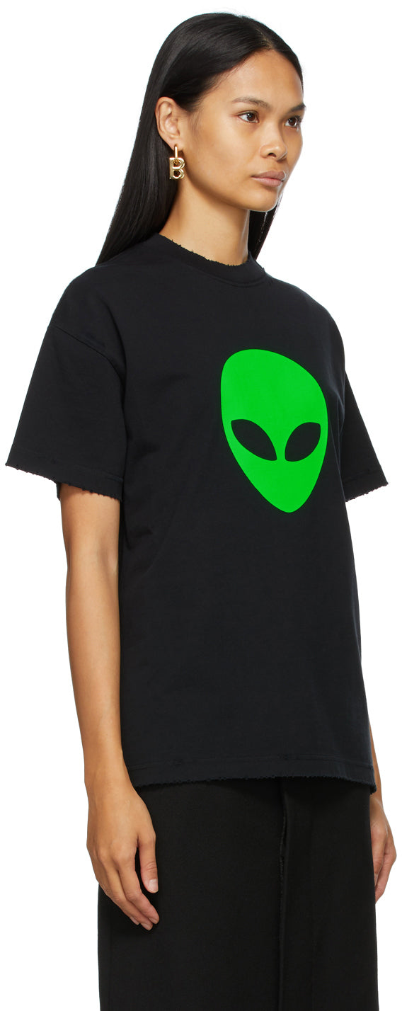 balenciaga tシャツ エイリアン Balenciaga Black Alien Medium Fit T-Shirt – BlackSkinny