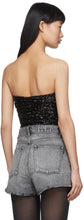 Saint Laurent Black All-Over Sequinned Bustier