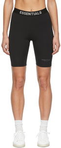Essentials Black Athletic Bike Shorts - Shorts de vélo d'athlétisme noir essentiel - 필수품 검은 체육 자전거 반바지