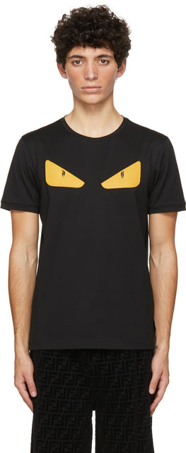 Fendi Black Bad Bugs T-Shirt - T-shirt Fendi Noir Bad Bugs - 펜디 블랙 나쁜 벌레 티셔츠