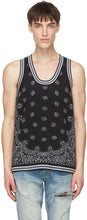 AMIRI Black Bandana B-Ball Tank Top - Amiri Noir Bandana B-Ball Débardeur - Amiri Black Bandana B 볼 탱크 탑