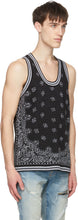 AMIRI Black Bandana B-Ball Tank Top