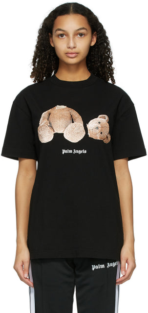 Palm Angels Black Bear T-Shirt - T-shirt d'ours noire de Palm anges - 팜 천사 검은 곰 티셔츠