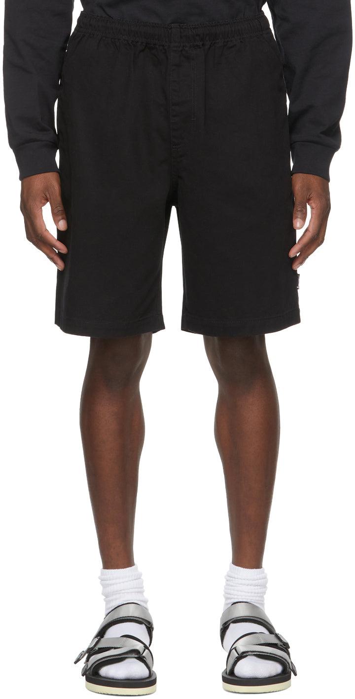 StÃ¼ssy Black Brushed Beach Shorts – BlackSkinny