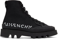 Givenchy Black Canvas Clapham Boots - Bottes de claphas en toile noire Givenchy - Givenchy Black Canvas Clapham 부츠