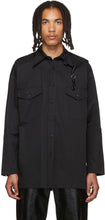 Sankuanz Black Capelet Shirt - Chemise à capelet noir Sankuanz - 산소 즈 블랙 셔츠 셔츠
