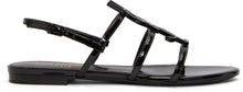 Saint Laurent Black Cassandra Flat Sandals