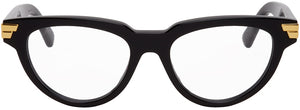 Bottega Veneta Black Cat-Eye Glasses - Bottega Veneta Black Cat-oeil lunettes - Bottega Veneta 검은 고양이 눈 안경