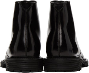 Saint Laurent Black Cesna 20 Lace-Up Boots