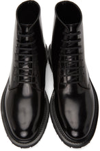 Saint Laurent Black Cesna 20 Lace-Up Boots