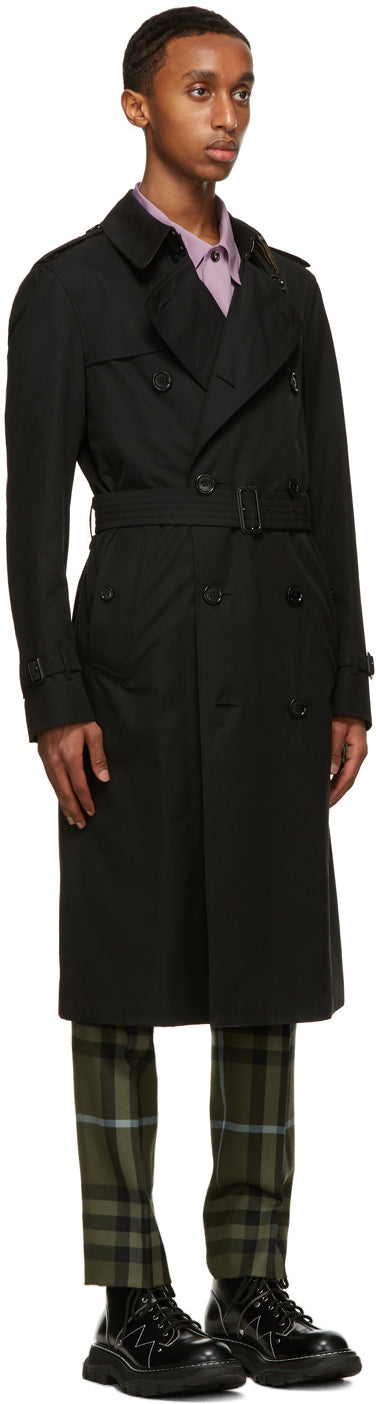 Burberry Black Chelsea Heritage Long Trench Coat BlackSkinny