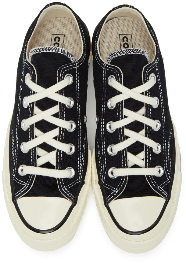 Converse Black Chuck 70 Low Sneakers - Converse Noir Chuck 70 baskets basse - Conversse Black Chuck 70 낮은 스니커즈