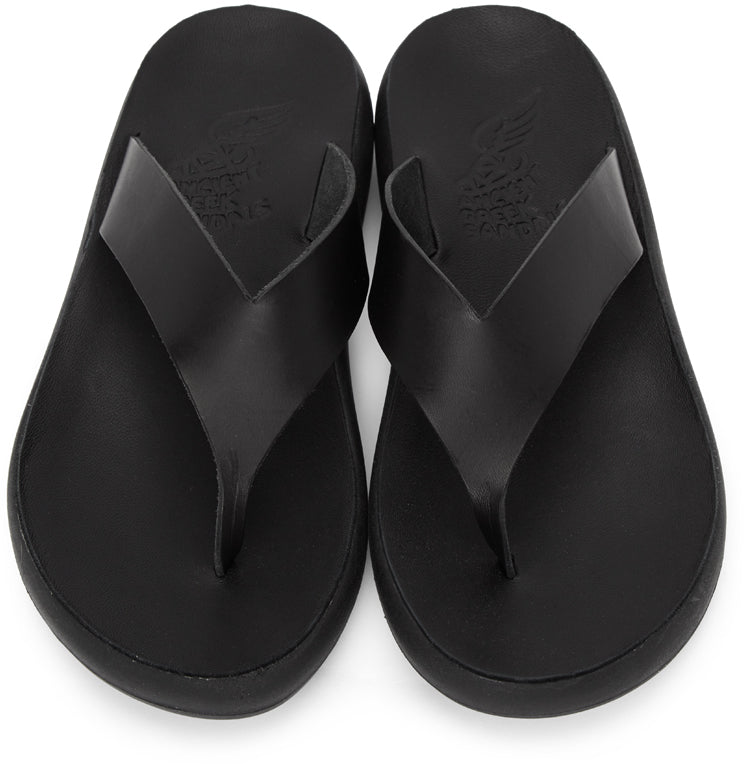 Ancient Greek Sandals Black Comfort Sole Charys Sandals
