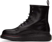 Alexander McQueen Black Contrast Sole Hybrid Combat Boots