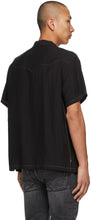 Double Rainbouu Black Contrast West Coast Short Sleeve Shirt