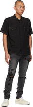 Double Rainbouu Black Contrast West Coast Short Sleeve Shirt