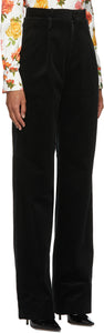 Commission Black Corduroy Double Waisted Trousers