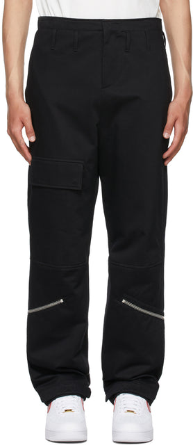 424 Black Cotton Cargo Pants - 424 pantalons de cargaison en coton noir - 424 블랙 코튼화물 바지