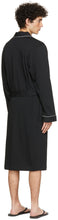 Boss Black Cotton Kimono Robe