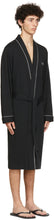 Boss Black Cotton Kimono Robe