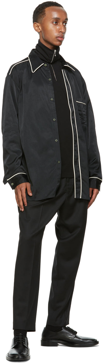 Nicholas Daley Black Cotton Standard Shirt