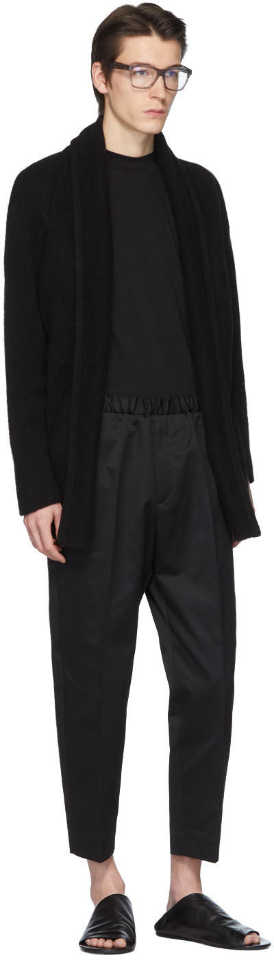 Jil Sander Black Cotton Twill Trousers
