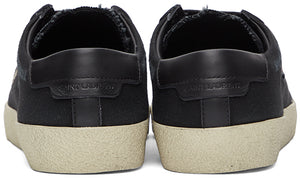 Saint Laurent Black Court Classic SL/06 Embroidered Sneakers