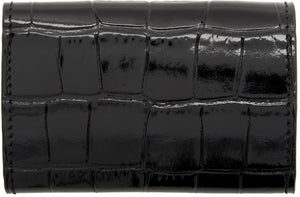 Balenciaga Black Croc Mini Papier Wallet – BlackSkinny