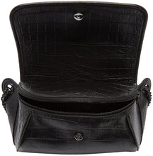 Saint Laurent Black Croc Niki Belt Bag