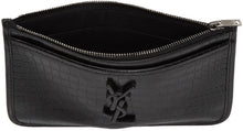 Saint Laurent Black Croc Niki Bill Pouch