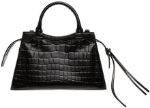 Balenciaga Black Croc Small Neo Classic Top Handle Bag