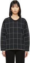 3.1 Phillip Lim Black Cropped Jersey Roll Pullover