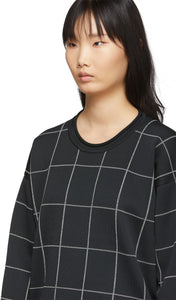 3.1 Phillip Lim Black Cropped Jersey Roll Pullover