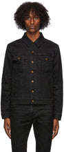 Saint Laurent Black Denim Classic Jacket - Veste classique Denim Noir Saint Laurent - 세인트 로렌트 블랙 데님 클래식 재킷