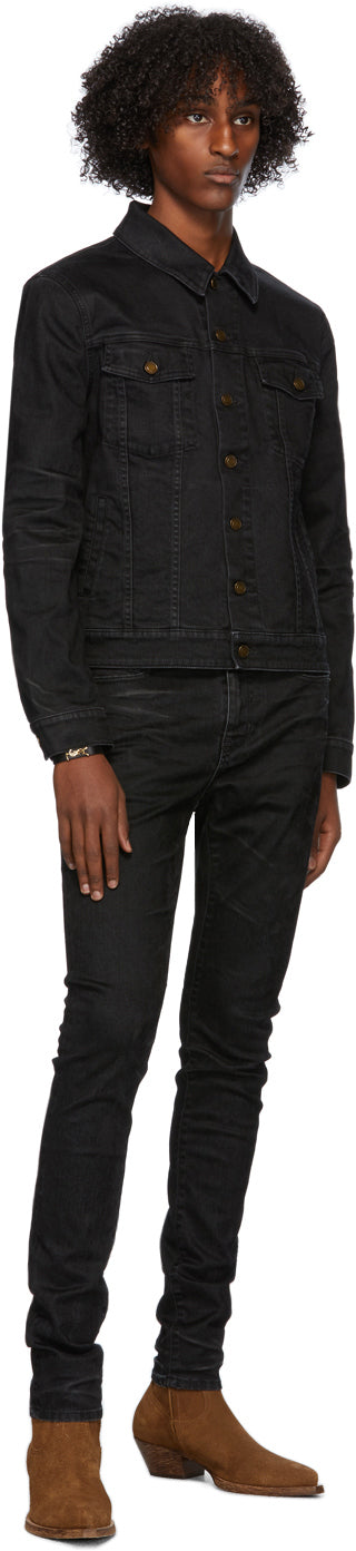 Saint Laurent Black Denim Classic Jacket