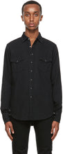 Saint Laurent Black Denim Classic Western Shirt - Saint Laurent Denim Noir Classic Western Shirt - 세인트 라이 렌트 블랙 데님 클래식 서양 셔츠