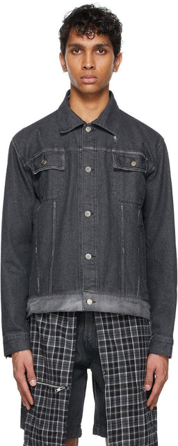 Youths in Balaclava Black Denim 'Godstar' Jacket - Jeunesse à Balaclava Black Denim 'Godstar' Veste - Balaclava Black Dim 'Godstar'재킷의 청소년