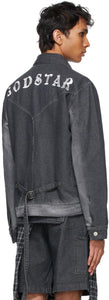 Youths in Balaclava Black Denim 'Godstar' Jacket