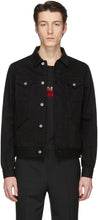 Givenchy Black Denim Logo Jacket - Veste de logo Denim Noir Givenchy - Givenchy 블랙 데님 로고 자켓