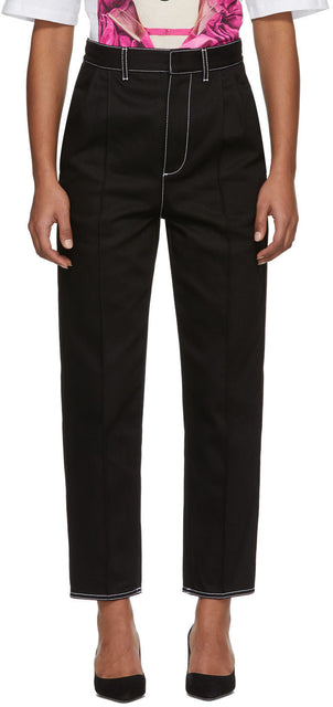 Alexander McQueen Black Denim Pegleg Jeans