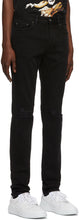 Givenchy Black Destroyed Slim-Fit Jeans