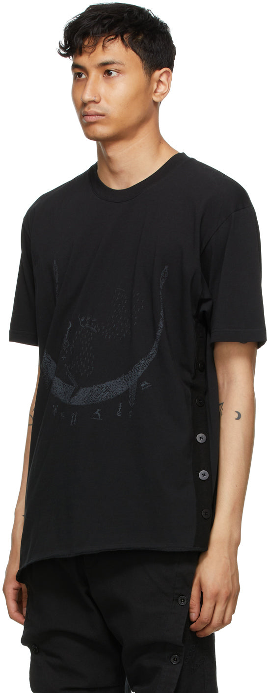Hyein Seo Black Double Layer Hood T-Shirt