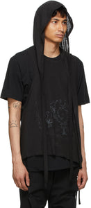 Hyein Seo Black Double Layer Hood T-Shirt