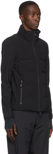 Moncler Grenoble Black Down Logo Cardigan Jacket