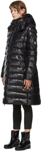 Moncler Black Down Moka Coat