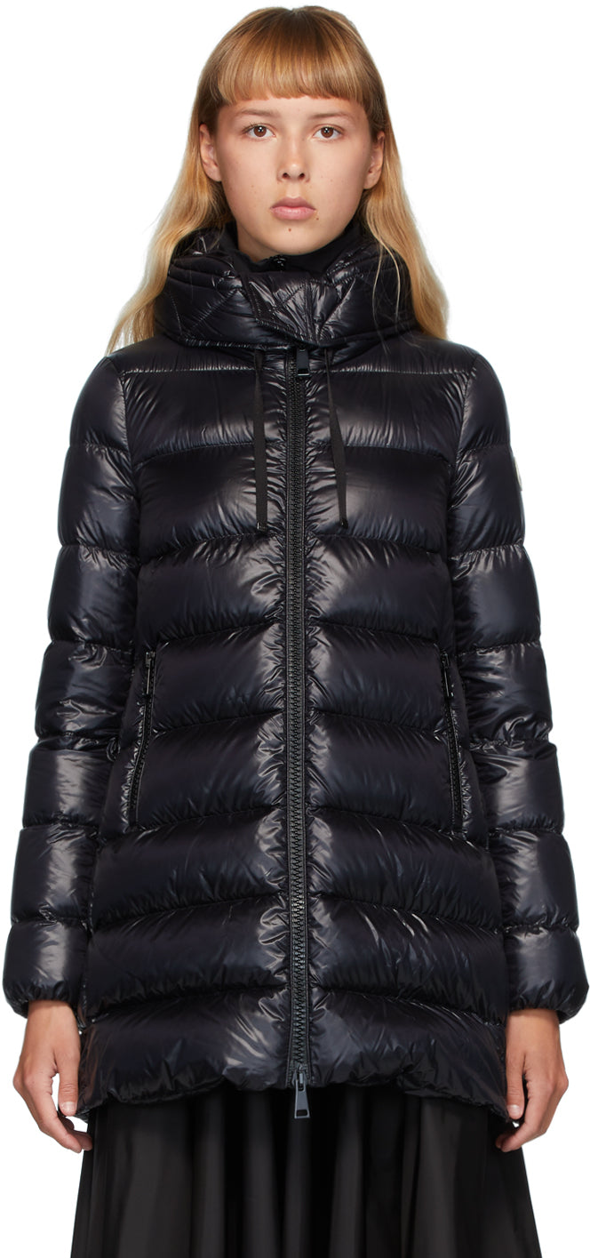 Moncler Black Down Suyen Coat