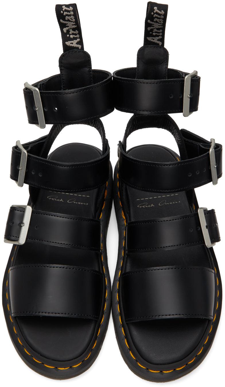 Rick Owens Black Dr. Martens Edition Gryphon High Sandals